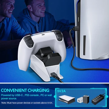 Naujas Dual Greitas Įkroviklis PS5 Playstation 5 Valdiklio Tipas-C Krovimo Doko Stotis PS5 Gamepad Įkroviklio PS5 Priedai