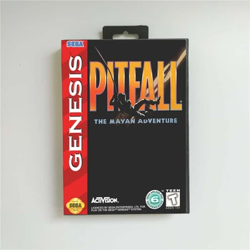 Spąstai Majų Nuotykių - Dangtelis Su JAV Mažmeninės Langelyje 16 Bitų MD Žaidimo Kortelės Sega Megadrive Genesis Vaizdo Žaidimų Konsolės