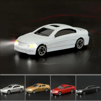 1:100ABS Šviesos Automobilio Modelį 12VLED Šviesos Modeliavimo Automobilio Plastikinių Žaislų Modelis 50PCS