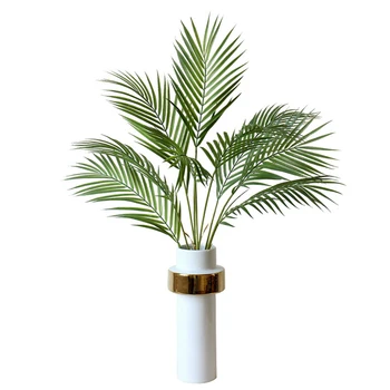 60cm Dirbtinis žali Lapai Palmių Lapų Augalų, Plastikiniai Bonsai Lapai Sodo Namų Vestuvių Stalo Puošyba, Dekoravimas