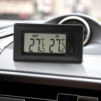 Auto Automobilis LCD Skaitmeninis Ekranas Patalpų Lauko Termometras Metrų, Su 1,5 m Kabeliu W0YD