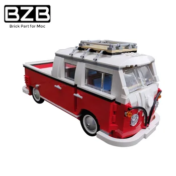 BZB SS T1 Doka 10220 Kemperis aukštųjų Technologijų VW T1 Camper Van Miesto Automobilio Kūrimo Bloką Modelio Vaikų Žaislai 