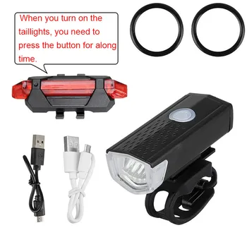 K04 Dviračių LED Žibintų Vandeniui USB Įkrovimo Dviratį Šviesa Galiniai užpakalinis žibintas Dviračių, Kalnų Dviračių Lempos Žibintuvėlis