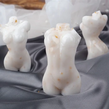Moters Nuogas Kūnas Molio Pelėsių Kūno Silikono Pelėsių Pyragas Apdaila 3D Žvakių Liejimo Moterų Nuogas Kūnas Molio Pelėsių Minkštas Pyragas