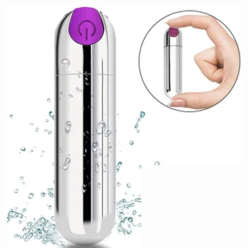 USB Įkrovimo Galingas Mini Vibratorius Kulka 10 Greičio G-spot Antgalis Klitorio Stimuliatorius viso Kūno Wand Massager Sekso Žaislai Moterims
