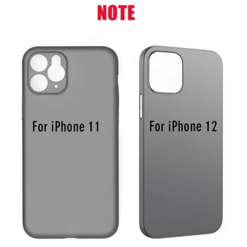 0,2 mm Ultra Plonas Sunku Soft Case For iPhone 12 mini Pro 11 X Xr Xs Max Matinis PP Plastiko Galinį Dangtelį iPhone SE 2 6 6S 7 8 Plius