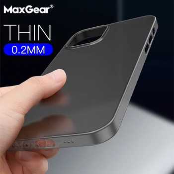 0,2 mm Ultra Plonas Sunku Soft Case For iPhone 12 mini Pro 11 X Xr Xs Max Matinis PP Plastiko Galinį Dangtelį iPhone SE 2 6 6S 7 8 Plius