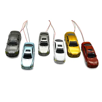 1:100ABS Šviesos Automobilio Modelį 12VLED Šviesos Modeliavimo Automobilio Plastikinių Žaislų Modelis 50PCS