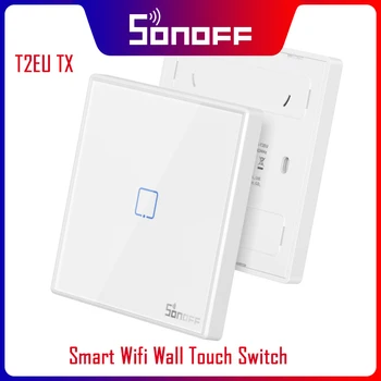 1/2/3 Gauja SONOFF T2EU TX Smart Wifi Sienos Touch Jungiklis Su Sienos 