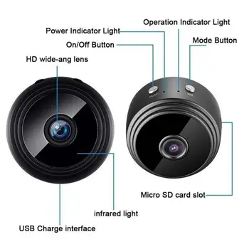 1/2/3Set 1080P HD Mini IP Belaidžio WIFI kamera Kamera Smart Home Security Apsaugos DVR Naktį Anti-Theft APP Nuotolinio Stebėti