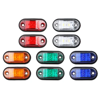 1/2vnt Automobilio LED Diodų Šviesa Šviesa Priekabos Sunkvežimių Pusėje Patvirtinimo LED Šoninis Gabaritinis Žibintas 12-24V Automobilio Signalas, Šviesos, Priedai
