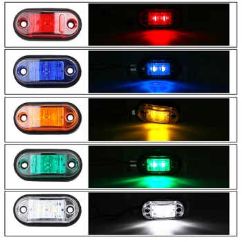 1/2vnt Automobilio LED Diodų Šviesa Šviesa Priekabos Sunkvežimių Pusėje Patvirtinimo LED Šoninis Gabaritinis Žibintas 12-24V Automobilio Signalas, Šviesos, Priedai