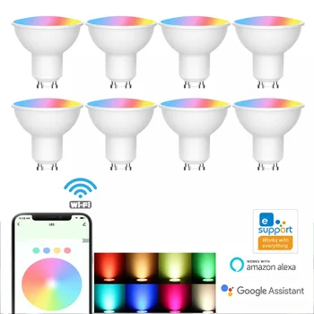 1-30PCS 4W Wifi GU10 LED Šviesos Smart Lemputes, RGB BMT Pritemdomi Lempa, Laikmatis eWeLink APP Automatikos Dirbti su Alexa 