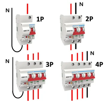 1-4P ZJSB9 Serija Protingas Miniatiūriniai išjungiklių 10-125A Įjungti/išjungti Smart Scena APP Kontroliuoti Visus Elektros Prietaisus