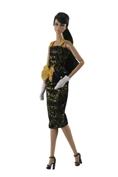 1/6 BJD Doll Drabužių Nustatyti Elegantiškas Pliušinis Skara Suknelė Barbie Drabužių Vestuvių, Gimtadienio Kostiumu 11.5