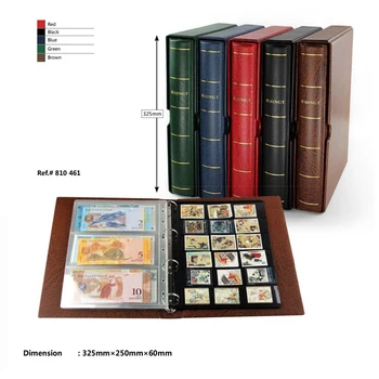 1 Gabalas Aukštos Kokybės profesionalią Banknotų Albumą Monetas Renka pašto ženklus Palaidų lapų Knyga Laded 4 tvirtinimo taškai 5 spalvų