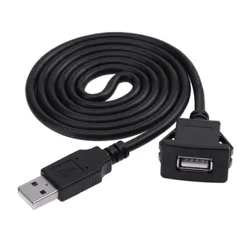 1 m/3.3 ft USB Panel Flush Mount Cable USB2.0 A Male į USB2.0 Moters Automobilį Mount ilgiklis už Automobilių, Sunkvežimių, Valčių, Motociklų
