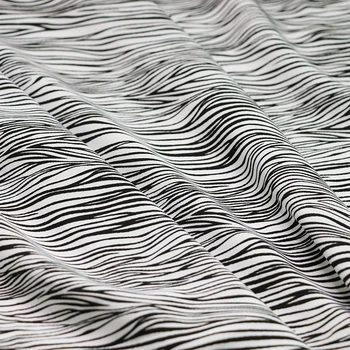 1 metras X 1.45 metro juostele zebra medvilnės audinio popelinowy viskozė popelinowy suknelė tissu