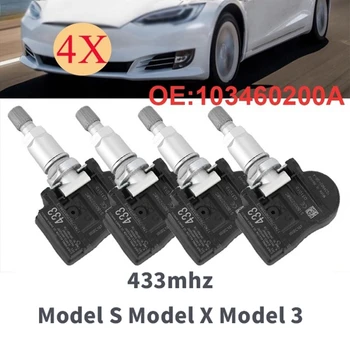 1 Rinkinys 4 PSSS 43hz Padangų Slėgio Jutikliai, Tesla Model S Modelis X 3 Pavyzdys 1034602-00-A 103460200A