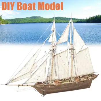 1 Set 1:100 Surinkimas Statybos Rinkiniai Laivo Modelis, Medinio Medinis Burlaivis 