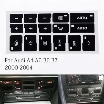 1 Vnt Audi A4 B6 B7 2000 2001 2002 2003 2004 Automobilio Oro Sąlygos Ac, Klimato Kontrolė Mygtuką Remontas Lipdukai Lipdukai Su 16keys