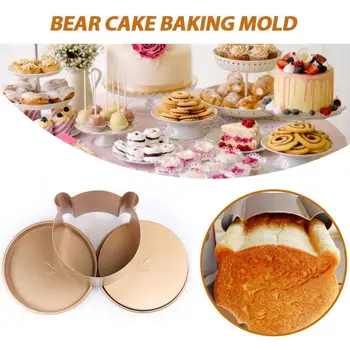 1 Vnt Golden Bear Vadovas Duonos Pelėsių Non-stick Taurę Pelėsių Lokys Animacinių filmų Torto Kepimo Formą Bakeware Tortas Virtuvės Įrankiai