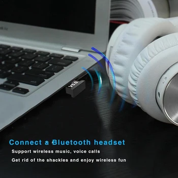 1 vnt. Mini Bevielis USB Bluetooth 5.0 Adapteris Siųstuvas, Muzikos Imtuvas V5.0 Dongle Adapterį, Kompiuterio PC Laptop Tablet