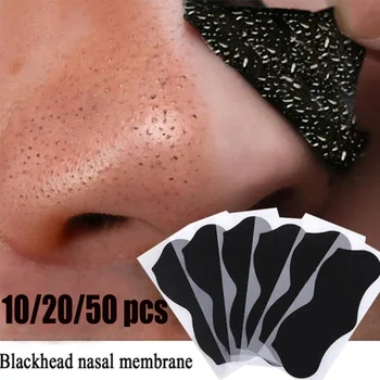 10 20 50pcs Nosies Blackhead Valiklis Kaukė Porų Švaresnis Spuogų Gydymas Kaukė Giliai Nosies Porų Cleasing Juostelėmis Juoda Galva Šalinimo Įrankis