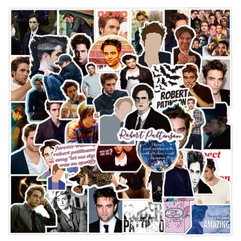 10/50Pcs Twilight Saga Robert Pattinson Lipdukai, Nešiojamas Šaldytuvas Motociklo Riedlentė užrašų knygelė Dovana PVC Waterpoof