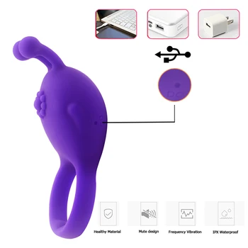10 Režimai Vibruojantis Varpos Žiedas Atidėti Ejakuliacija Gaidys Žiedu Stimuliuoti Klitorį Sekso žaisliukai Vyrams Porą Saugaus Silikono Sekso Produktai