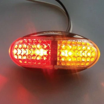 10 X 2 LED Gintaro + Raudonos spalvos Šoniniai Gabaritiniai Rodiklių Žibintai Priekabos Sunkvežimių Lemputė 12V 24V