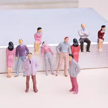 100vnt 1:50 Mastelis Miniatiūriniai Žmonės Modelis Figūrėlės HO O Gabaritas Modelis Traukinio 