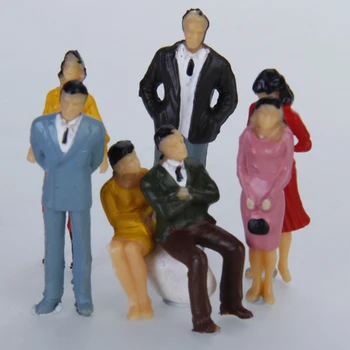 100vnt 1:50 Mastelis Miniatiūriniai Žmonės Modelis Figūrėlės HO O Gabaritas Modelis Traukinio 