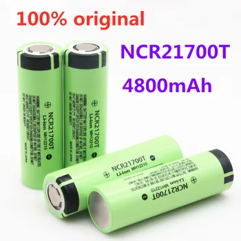 100VNT 21700 NCR21700T ličio įkraunama baterija 4800mAh), 3,7 V 40A didelio biudžeto įvykdymo patvirtinimo baterija didelės drenažo Li-ion baterija