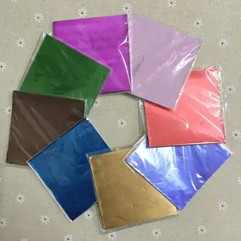 100vnt Įvairių spalvų Aliuminio Folija, Saldainiai Popieriaus Šokolado Saldainiai vyniojamąjį popierių Paketas
