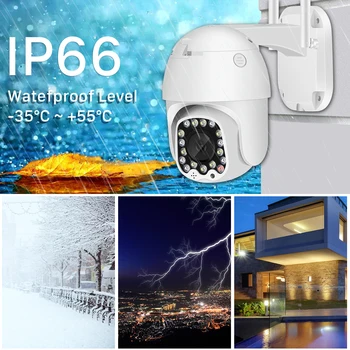 1080P PTZ Wifi Camera 4x Zoom Auto Stebėjimo Debesų CCTV Saugumo Kameros Dviejų krypčių Garso Bevielio Lauko IP vaizdo kameromis
