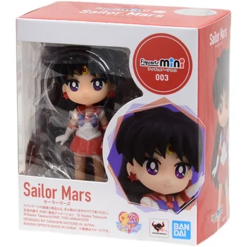 10cm, BANDAI Figuarts mini SailorMoon SuperS Rei Hino Anime personažai Veiksmų PVC Kolekcijos Modelis Žaislas Anime Pav Žaislai Vaikams