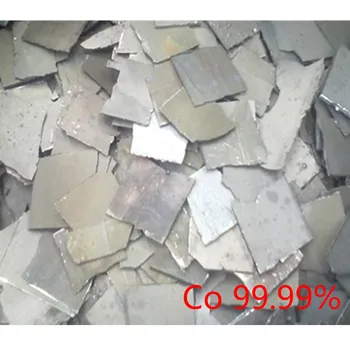 10g didelio grynumo 99.99% metalo kobalto gabalėlių, vakuuminio pakavimo, naudojamoms moksliniams tyrimams lentos