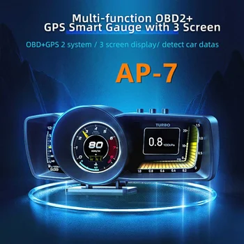 10Hz Didelio Tikslumo Automobilių HUD OBD2 + GPS Smart Head-Up Display Multi-Gabaritas Padidinti Nuskaityti Automobilio Turbinos Slėgio Įspėjamoji Sistema