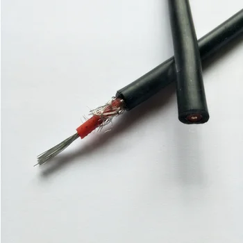 10M black aukštos temperatūros lanksti silikoninė Ekranuotas laidas 2 Core silikoninė viela Multimetras švino vielos kabelis