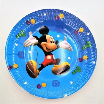 10pc mickey mouse gimtadienio prekių Plokštės Vaikams Džiaugtis mickey mouse šalies prekių vaikams gimtadienio proga klubą,