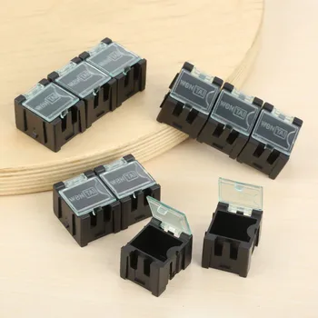 10vnt Anti-static Komponentai Dėžės Dalys Atveju ESD Saugojimo Priemonė Box Mini Elektroninis Komponentas, SMT SMD Surinkimo Komplektas 25*21.5*31.5 mm