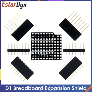 10vnt Breadboard Plėtra Shield Pin Ličio baterija/Dvivietis kištukinis Lizdas Dvigubas Bazės Shield Wemos D1 Mini ESP8266 D1 Plėtros valdyba