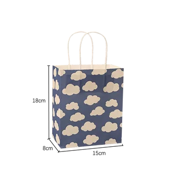 10vnt Mielas kraft paper bag Vestuvių dovanų maišeliai Takeaway krepšys su rankenomis vaikų, dovanų maišeliai Suvenyrų paketas