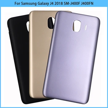 10VNT Nauji J400 Galinis Korpusas Case For Samsung Galaxy J4 2018 SM-J400F J400FN J400DS J400G Plastiko Galinio Dangtelio, Baterijos Dangtelis Durys