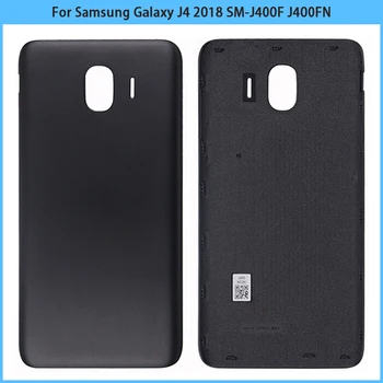 10VNT Nauji J400 Galinis Korpusas Case For Samsung Galaxy J4 2018 SM-J400F J400FN J400DS J400G Plastiko Galinio Dangtelio, Baterijos Dangtelis Durys