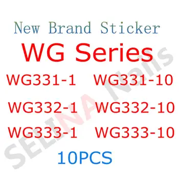 10VNT WG serija, Prabangių Dizainerio Prekės ženklo Logotipą Nagų Lipduką Šypsena Tapybos Laišką Nagai Apdaila