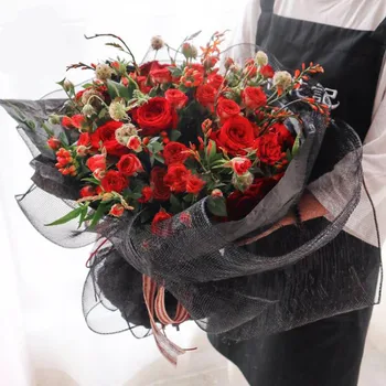 10Yard Prabangių Gėlių Vyniojimo Tinklinio Floristas Parduotuvė Vyniojimo Medžiagų Gėlių Puokštė Vyniojimo Akių
