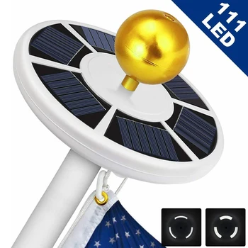 111 LED Vandeniui Šviesus Visu Stiebo Downlight Saulės energija Varomas Stiebo Reguliuojamas Šviesos Ryškumas Šviesos Kempingas