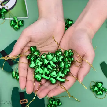 12 Vienetų St. Patrick ' s Day Shamrocks Ornamentu Žalia Shamrock Formos Kabinti Niekučius Pasisekė Dobilų Pakabukas Papuošalai